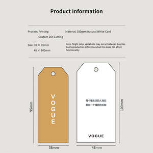 Étiquettes volantes et cartes de visite de luxe personnalisées OEM 2026 de haute qualité en papier avec impression UV et finition gaufrée pour vêtements - Product Image 5