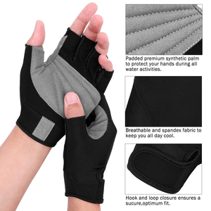 Gants de navigation en cuir synthétique, protection UV, adhérence durable, respirants, confortables, fermeture auto-agrippante, unisexe, pour sports nautiques - Product Image 2