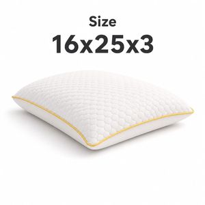 Almohada de Espuma Viscoelástica Suave y Calefactable de 16x25x3 Pulgadas, con Relleno Cómodo para el Hogar o Hotel - Product Image 2