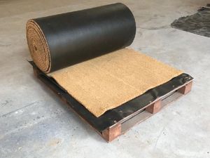 Tapis de porte en microfibre marron tufté, rectangulaire, avec dos antidérapant en caoutchouc, couleur unie, pour usage extérieur, tissage plat épais - Product Image 3