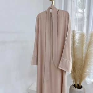 Custom Dubai Style Abaya High Quality Breathable Elegant Modest Muslim Maxi <b>Dress</b> Wholesale Supplier OEM ODM - Product Image 1