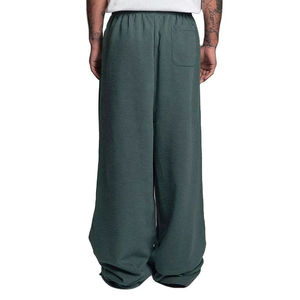 Pantalon de survêtement décontracté pour homme, coupe ample et oversize, avec logo personnalisé, effet délavé, taille élastique, poches plissées sur le devant, style urbain, vente en gros - Product Image 2