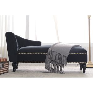Sillón de Salón con Botones de Terciopelo, 58 Botones, Apoyabrazos Derecho, Detalles en Tachuelas, Patas de Madera Maciza, Nuevo + Video de Livi Furniture - Product Image 6