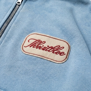 Vente en gros de sweat-shirts à capuche courts bleu clair |   Sweat à capuche oversize en molleton athlétique |   Sweat-shirt streetwear OEM - Product Image 6