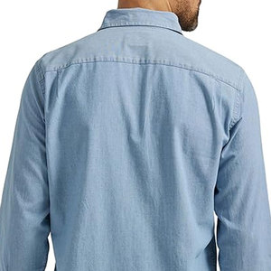 เสื้อเชิ้ตแขนยาวผู้ชายแบบคลาสสิก ทออย่างประณีต ให้สไตล์เหนือกาลเวลา เหมาะสำหรับใส่ทำงานและใส่ลำลอง คุณภาพดี ผลิตจากผ้าเดนิม - Product Image 4