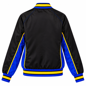 Veste de sport en molleton Air Tech pour femme, noire, bleu roi, jaune, avec lettres brodées, fermeture éclair intégrale, poignets côtelés, vêtement d'extérieur décontracté - Product Image 3
