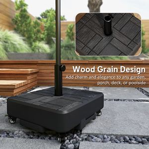 Base per Ombrellone da Esterno con Ruote per Pali da 1.5''/1.9'' - Elegante Supporto per Ombrellone da Giardino - Product Image 6