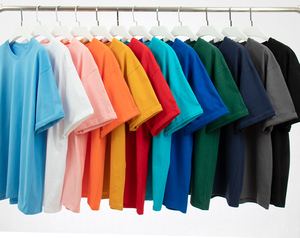 T-shirt ample en coton pur 180g/260g, couleur unie, design personnalisé avec logo OEM - Product Image 1