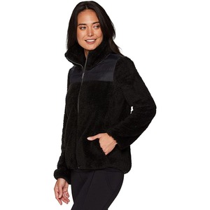 Chaqueta de Forro Polar Sherpa Ligera y Cálida con Cierre de Cremallera para Invierno, Chaquetas de Forro Polar Sherpa para Mujer con Hombros Caídos y Logotipo Personalizado - Product Image 6