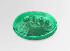 Bol de service en résine turquoise fait main, grand plat décoratif en résine, design élégant, qualité supérieure, bol à salade en résine pour la cuisine - Product Image 3