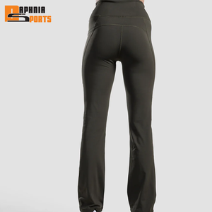 New Arrival Women's High Waist Flared <b>Leggings</b> Breathable Eco-Friendly Quick Dry Yoga Fitness Gym Sport Female Flared Tights - Product Image 6