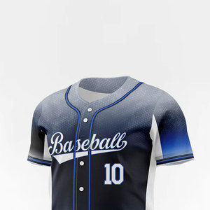 Maillot de baseball unisexe à la mode, nouveau design, tailles adultes, respirant, 100% polyester, protection UV, évacuation de l'humidité, vente en gros - Product Image 4