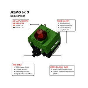Control Remoto Industrial por Radio para Grúa, Polipasto y Cabrestante, Velocidad Única, 100-240 VCA, JEICO JREMO 6K G, Fabricado en Corea, Cabrestante 6K G - Product Image 1