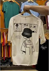 เสื้อยืดลายอนิเมะสำหรับผู้ชายแบบสั่งทำพิเศษ |   เสื้อยืดโอเวอร์ไซส์ผ้าฝ้ายเนื้อหนัก 250-300 GSM |   ลายพิมพ์มังกรสองด้านและลายพิมพ์ตัวอักษร - Product Image 4