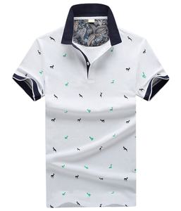 Haute qualité hommes 100% coton pour polo all-over imprimé décontracté quotidien tricoté tissu annuel confort en gros - Product Image 6