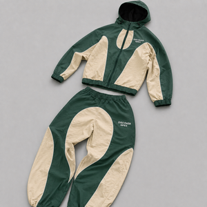 Custom Unisex Solid Hooded Casual 2 in 1 Windbreaker Polyester Nylon Tracksuit <b>Zip</b> <b>up</b> <b>Jacket</b> and Shorts Set - Product Image 1