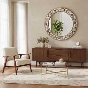 Cadre de miroir grand format de luxe, fait main, écologique, avec incrustation d'os, de qualité supérieure, sur mesure (taille et forme), pour la décoration intérieure - Product Image 6