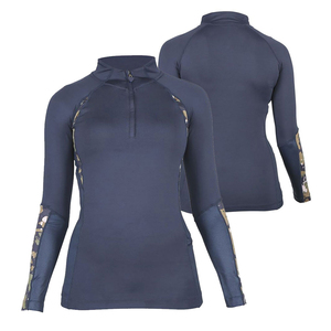 Camisetas Térmicas de Primera Calidad para Mujer, Modernas, Casuales, con Logotipo Bordado, para Equitación, Entrenamiento, con Cierre, Ligeras, de Secado Rápido y Elásticas - Product Image 6