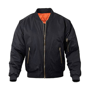 Premium High Quality New Bomber Jacket Men Women <b>Covered</b> <b>Button</b> Stand Front Eco-Friendly Quick Dry Breathable Winter Jacket - Product Image 1