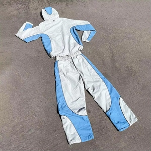 Custom Sweatsuit Embroidery <b>Zip</b> <b>Up</b> <b>Jacket</b> Jogger Set Nylon Sweat Pant Windbreaker Outdoor <b>Jacket</b> Tracksuits For Men - Product Image 2