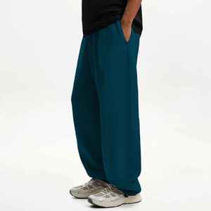 Premium 100% Cotton Fleece Casual Mid Baggy Sweatpants Comfortable <b>Lounge</b> Jogger Pants Eco-Friendly Breathable High Quality - Product Image 1