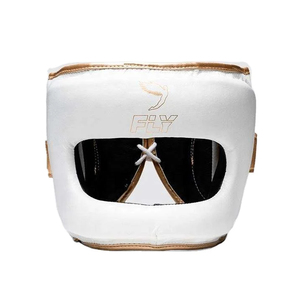 Fly White <b>Boxing</b> Headgear PU Protective Full Face Training Gear High Quality Yellow Twin Full Face <b>Boxing</b> Headgear Kickboxing - Product Image 1