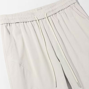 <b>Men</b> Clean Fit Flare Sweatpants, <b>Elastic</b> Drawstring High <b>Waist</b> <b>Trousers</b>, Solid Color Casual Long Pants with Pockets, Streetwear D - Product Image 6