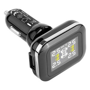 Universal Wireless RV/Car <b>TPMS</b> Alarm System Waterproof Tire Pressure Monitoring Sensors Set W/ 7.3-87 PSI Range - Product Image 1