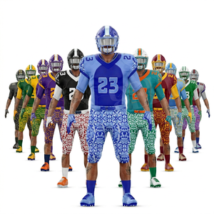 Nueva Llegada de Ropa Deportiva para Exteriores, Diseño Personalizado, Poliéster y Elastano, Uniformes de Fútbol Americano, Diseño de Logotipo Personalizado, Conjuntos de Uniformes - Product Image 1