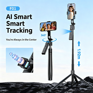 Palo de Selfie Extensible de 1.92m con Seguimiento IA, Doble Luz de Relleno y Control Remoto por Gestos y Bluetooth para Transmisiones en Vivo y Vlogging - Product Image 2
