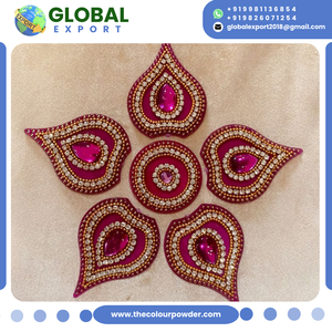 Juego de Rangoli de Acrílico Hecho a Mano, Multicolor Brillante, Reutilizable, Duradero, Diseño Floral para Diwali y Eventos Culturales, Decoración para el Hogar y la Oficina - Product Image 4