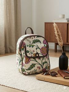 Floral Print Messenger Bag Retro Pattern <b>Small</b> <b>Backpack</b> Adjustable Shoulder Bag for Daily Commute Travel - Product Image 3