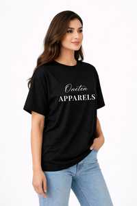 เสื้อยืดผู้หญิงฤดูร้อน สีกรมท่า ผ้าฝ้ายนุ่ม สวมใส่สบาย แขนสั้น ระบายอากาศได้ดี คุณภาพสูง ปรับแต่งได้ แฟชั่นทันสมัย คอกลม ทรงหลวม - Product Image 4