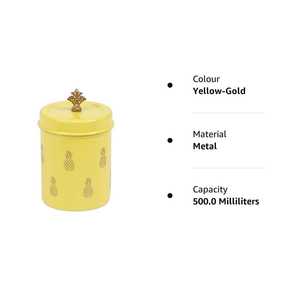 High Quality <b>Glass</b> Metal Kitchen Container <b>Storage</b> Jar Metal Canisters for Kitchen or Table Decoration - Product Image 3