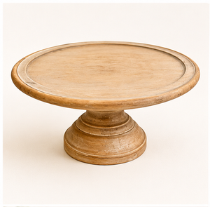 Versatile Natural Wood <b>Cake</b> Pedestal <b>Stand</b> Durable Round Wooden Serving Tray And Cupcake Holder For Home Decor Hotels Tableware - Product Image 3