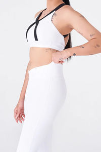 Ensembles de survêtements et tenues de sport taille haute pour femmes, 2 pièces, personnalisables, grandes tailles, pour yoga et fitness, avec soutien-gorge de sport - Product Image 3