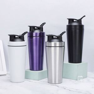 Eco Friendly Custom Logo Double Wall Stainless Steel <b>Protein</b> Shakers Shaker <b>Bottle</b> 750ml 500ml Metal Shaker <b>Bottle</b> - Product Image 3