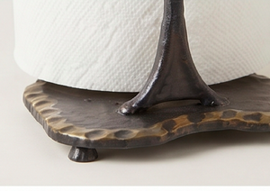 Vintage Leaf Pattern Metal <b>Paper</b> Towel Holder Free Standing Iron Luxury <b>Kitchen</b> And Bathroom Tissue Stand Accessories - Product Image 4