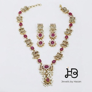 Ensemble de colliers en pierre vert menthe plaqué or antique en gros, ensemble de bijoux de mariée Kundan indiens personnalisés, fournisseur d'usine - Product Image 3