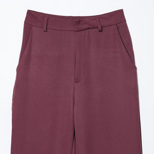 Pantalon droit vintage taille haute en mousseline unie décontracté pour femme, nouvelle collection automne 2025 - Product Image 4