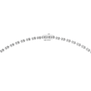 Collier Lariat en Or Blanc 18 carats Plaqué Rhodium avec Diamants de Laboratoire Taille Ovale pour Fêtes, Mariages, Événements Glamour et Cadeaux - Product Image 4