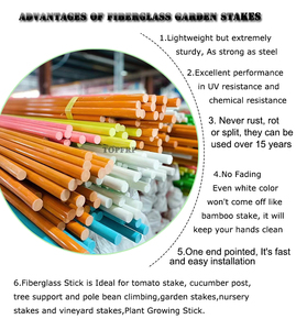 Varillas de Fibra de Vidrio Sólidas Flexibles y Reciclables de 7 mm, Resistentes al Óxido, <span class=keywords><strong>para</strong></span> Postes de Cercas, Estacas <span class=keywords><strong>para</strong></span> Plantas y Aplicaciones Industriales - Product Image 3