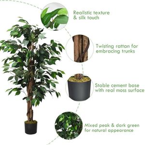 Albero di Ficus Artificiale in Seta da 4 Piedi per Uso Interno ed Esterno - Product Image 5