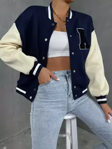 Veste varsity homme à prix bas, dernier style, logo personnalisé, coupe ample, respirante, veste d'hiver varsity homme - Product Image 2