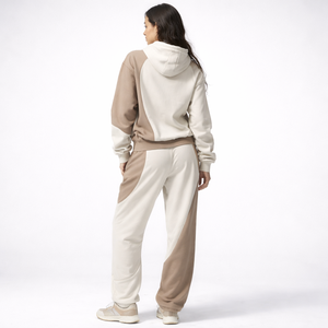 Conjunto de Sudadera con Capucha Unisex Extra Grande, 100% Algodón Premium, Forrada, Casual, de Invierno, con Forro Polar de 400g, Diseño Color Block Cristal, Transpirable - Product Image 3