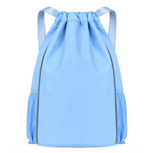 Hot Sale Customized Logo High Quality Sports Fitness Travel <b>Waterproof</b> Backpack 210d Cheap Polyester <b>Drawstring</b> <b>Bag</b> for Students - Product Image 6