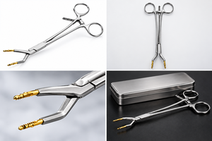 Juego de Pinzas Hemostáticas de Acero Inoxidable con Puntas TC Curvas y Rectas, Tijeras Quirúrgicas, Instrumento Quirúrgico Clase I - Product Image 6