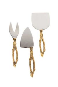 Marble Handle Cheese Knife <b>Set</b> Brass Blade Durable Cheese Tools - Product Image 3