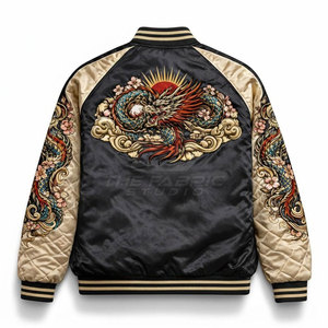 Chaqueta Sukajan Bordada Hecha en Pakistán, Colores Brillantes, Sin Decoloración, Transpirable, Ecológica, Fácil de Lavar, Ligera, para Invierno - Product Image 2