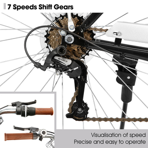 <span class=keywords><strong>Bicicleta</strong></span> Urbana para <span class=keywords><strong>Mujer</strong></span> JOYKIE HIALND, 26 Pulgadas, Acero de Alta Resistencia, Frenos V Delanteros y Traseros, 7 Velocidades, Manillar de Playa, Asiento Grueso, 90% SKD, Venta al Por Mayor - Product Image 2